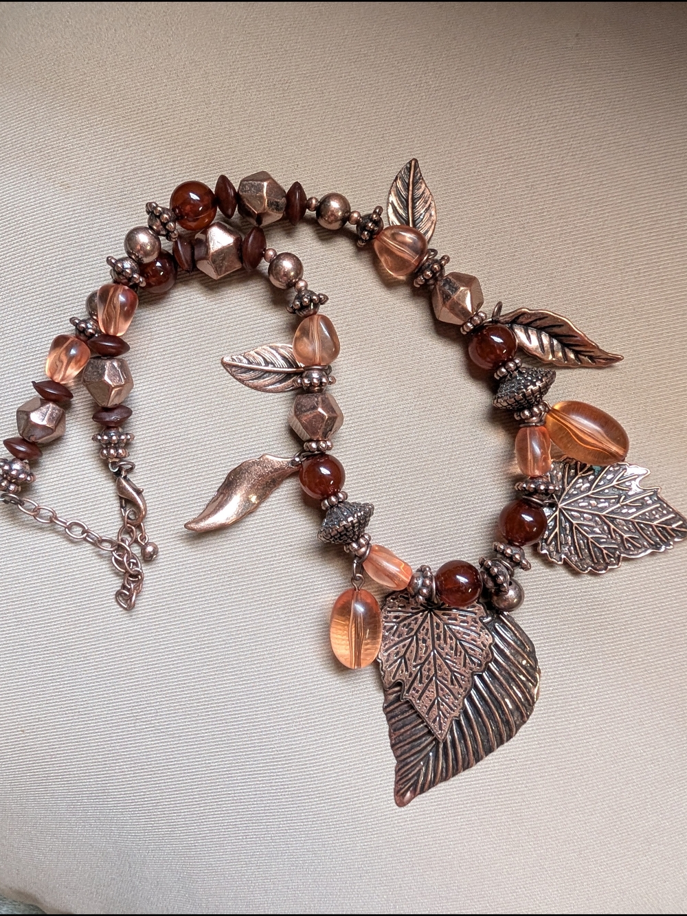 Lightweight Fall Leaves Charm Style Necklace